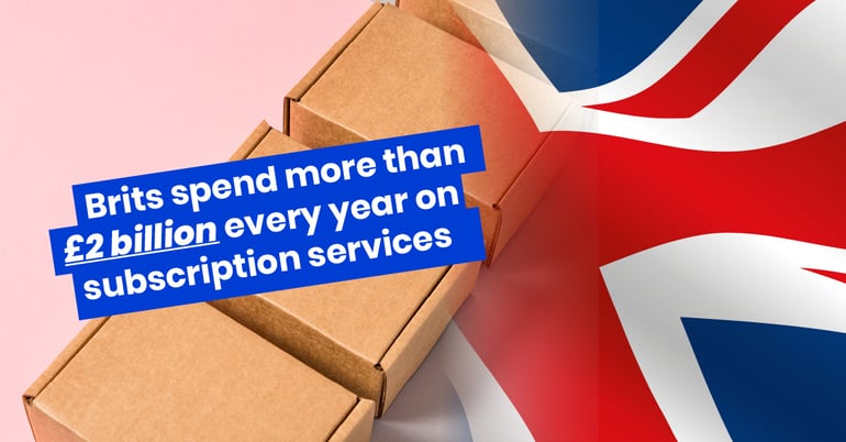 brits spend more than £2 Billion a year on subscription services!