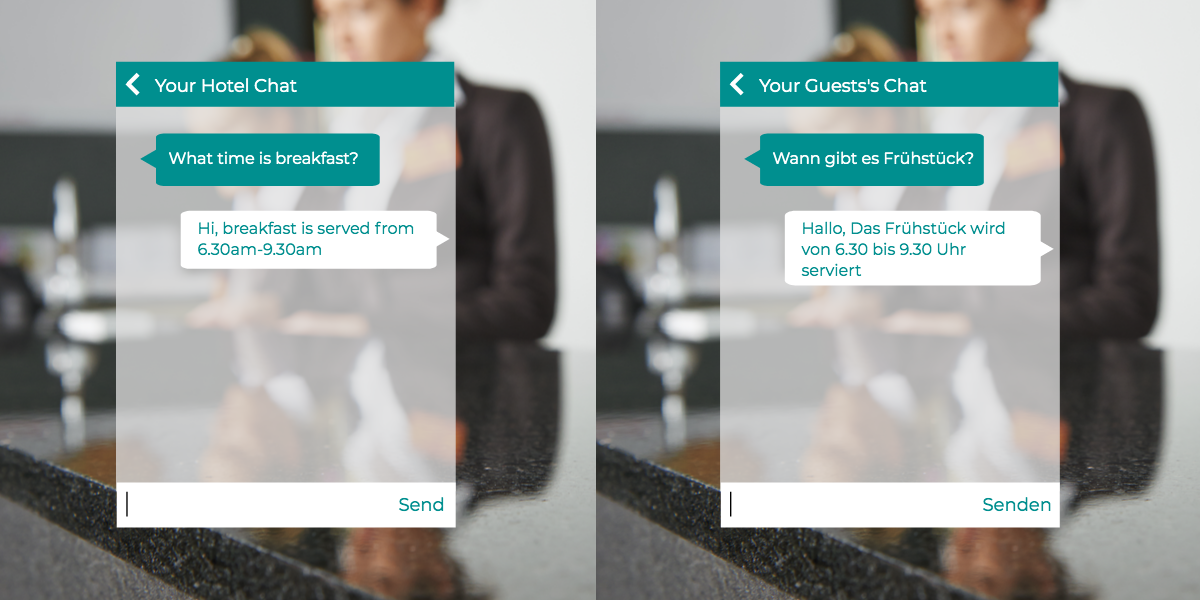 Hotel chatbots can be multi-lingual